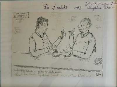 Les 2 "artistes" - 1987 - JC et le maître Lulu Nougatier Pâtissier